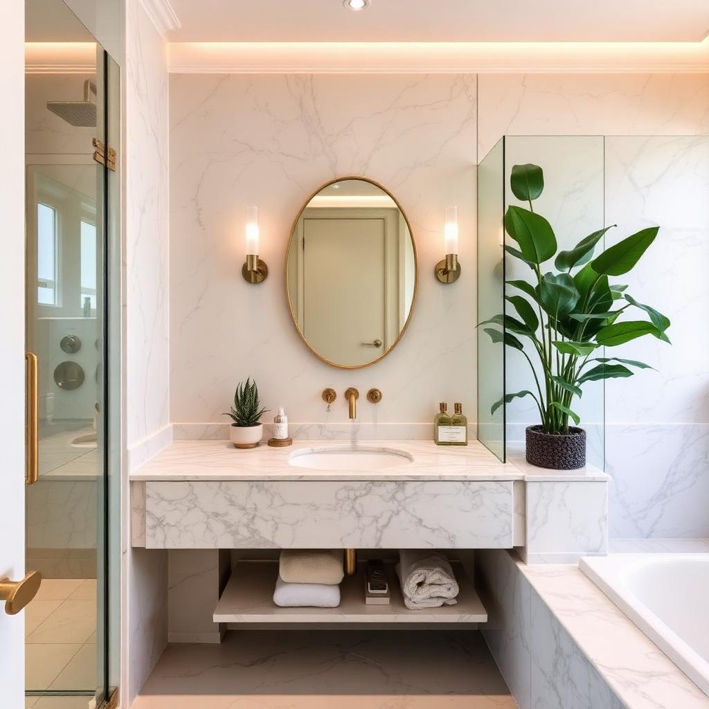 Marble bathroom