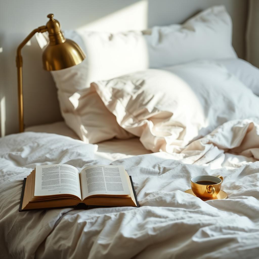 Bedroom detail with linen